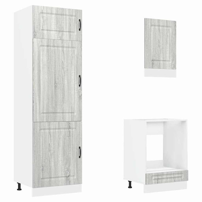 Set Mobili da Cucina 7 pz Kalmar Grigio Sonoma in Truciolato 3314767