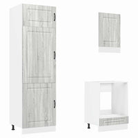 vidaXL Set Mobili da Cucina 7 pz Kalmar Grigio Sonoma in Truciolato