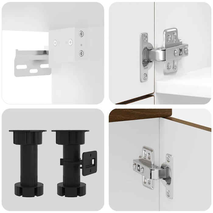 Set Mobili da Cucina 7 pz Kalmar Rovere Marrone in Truciolato 3314768