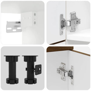 Set Mobili da Cucina 7 pz Kalmar Rovere Marrone in Truciolato