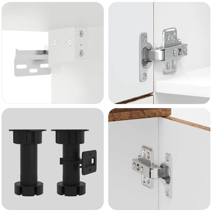 Set Mobili da Cucina 7 pz Kalmar Legno Vecchio in Truciolato 3314769