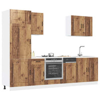 Set Mobili da Cucina 7 pz Kalmar Legno Vecchio in Truciolato 3314769