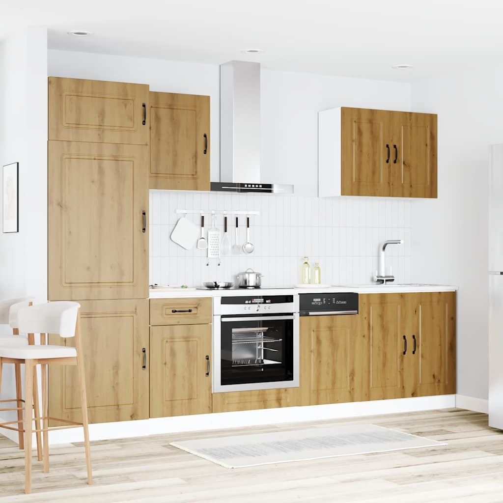 Set Mobili da Cucina 7 pz Kalmar Rovere Artigianale Truciolato 3314770