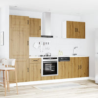 Set Mobili da Cucina 7 pz Kalmar Rovere Artigianale Truciolato 3314770