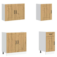 Set Mobili da Cucina 7 pz Kalmar Rovere Artigianale Truciolato 3314770