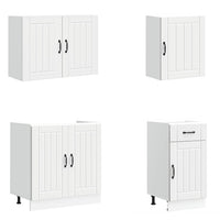 Set Mobili da Cucina 7 pz Lucca Bianco Legno Multistrato 3314771