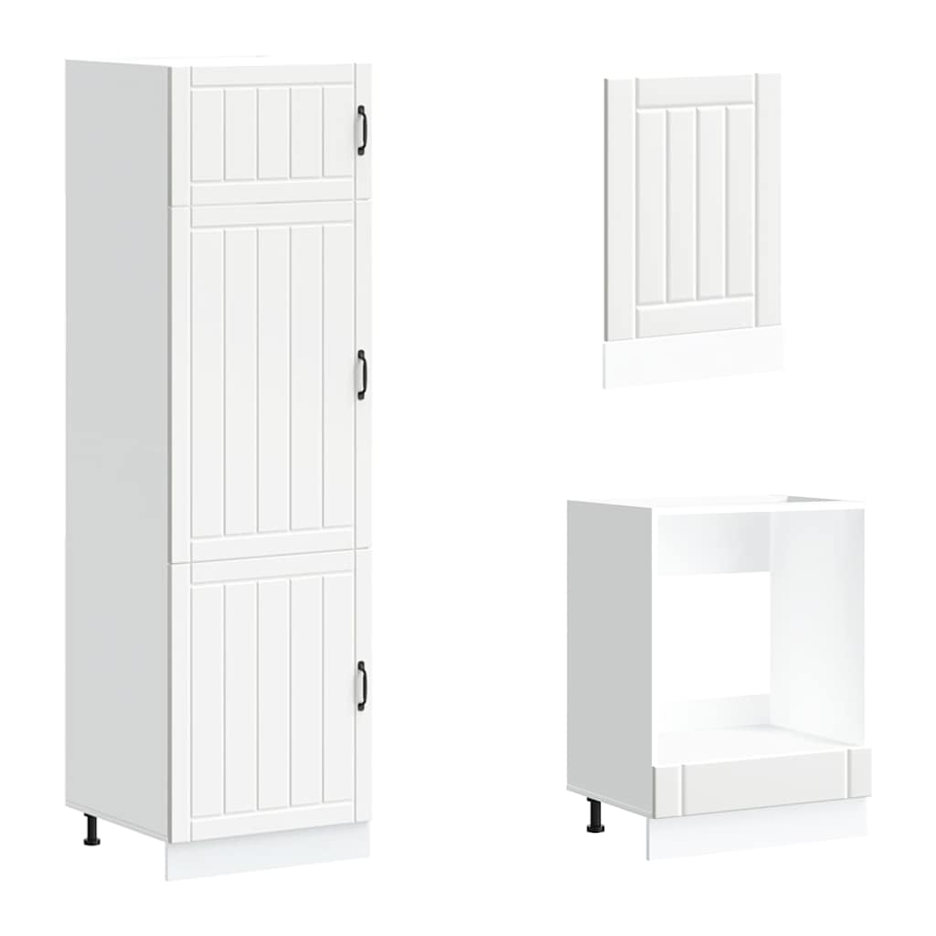 vidaXL Set Mobili da Cucina 7 pz Lucca Bianco Legno Multistrato