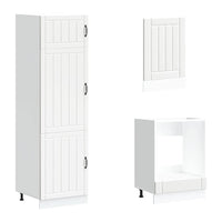 Set Mobili da Cucina 7 pz Lucca Bianco Legno Multistrato 3314771