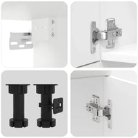 Set Mobili da Cucina 7 pz Lucca Bianco Legno Multistrato 3314771