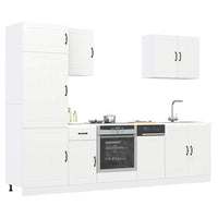 vidaXL Set Mobili da Cucina 7 pz Lucca Bianco Legno Multistrato
