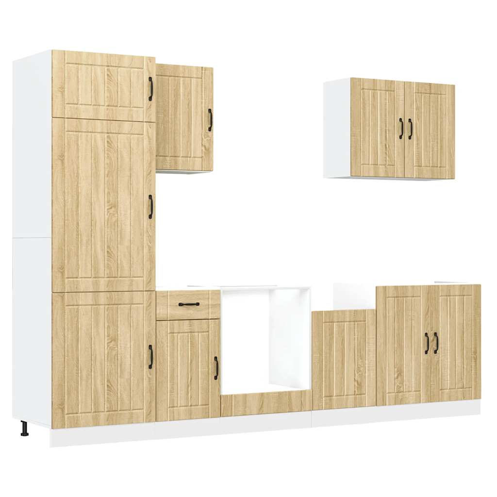 Set Mobili da Cucina 7 pz Lucca Rovere Sonoma in Truciolato 3314774