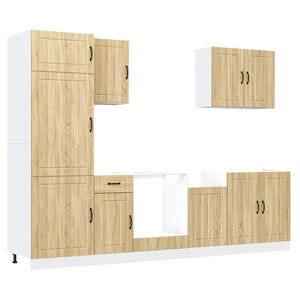 Set Mobili da Cucina 7 pz Lucca Rovere Sonoma in Truciolato 3314774