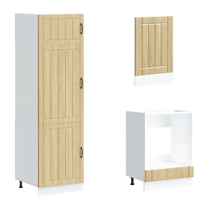 Set Mobili da Cucina 7 pz Lucca Rovere Sonoma in Truciolato 3314774