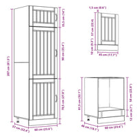 vidaXL Set Mobili da Cucina 7 pz Lucca Rovere Fumo Legno Multistrato