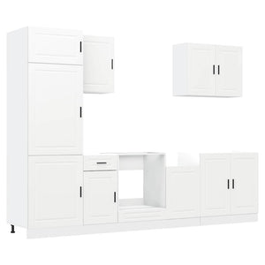 Set Mobili da Cucina 7 pz Kalmar Bianco Legno Multistrato