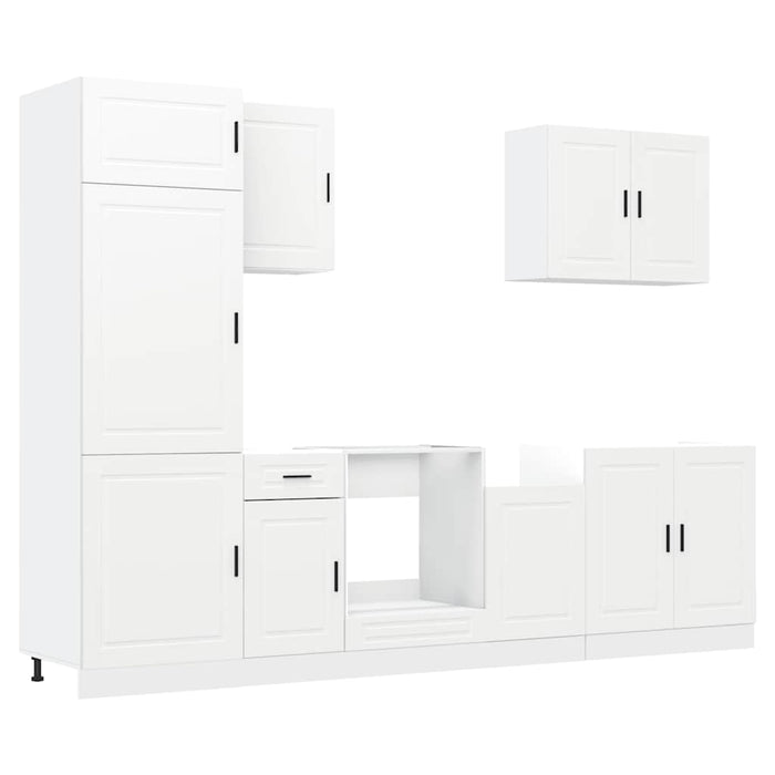 Set Mobili da Cucina 7 pz Kalmar Bianco Legno Multistrato