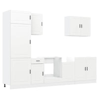 Set Mobili da Cucina 7 pz Porto Bianco Legno Multistrato 3314781