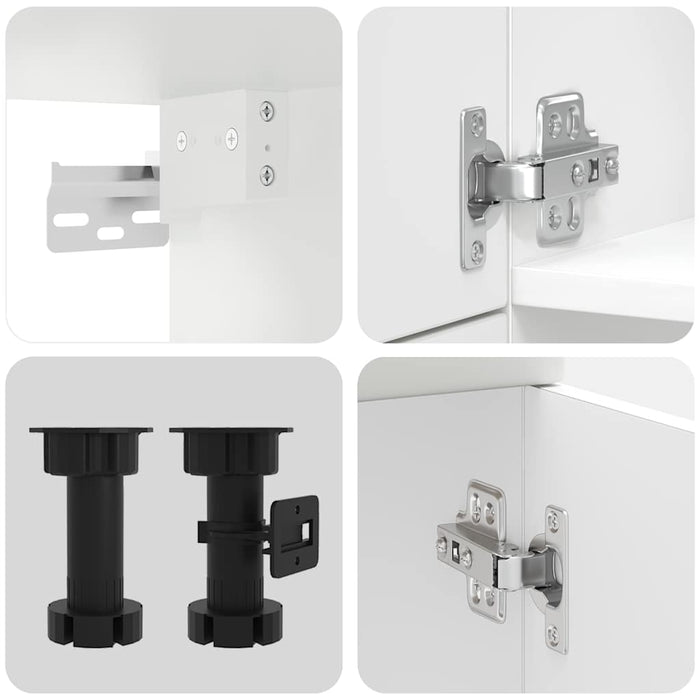 Set Mobili da Cucina 7 pz Porto Bianco Legno Multistrato 3314781