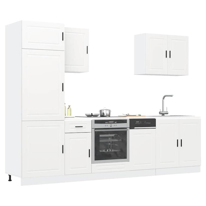 Set Mobili da Cucina 7 pz Kalmar Bianco Legno Multistrato