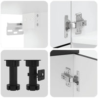 Set Mobili da Cucina 7 pz Porto Neri Legno Multistrato 3314782