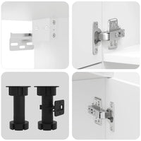 Set Mobili da Cucina 7 pz Porto Bianchi Lucido in Truciolato 3314783