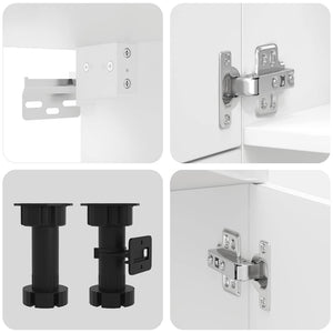 Set Mobili da Cucina 7 pz Porto Bianchi Lucido in Truciolato 3314783