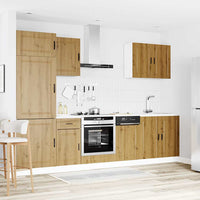 Set Mobili da Cucina 7 pz Kalmar Rovere Artigianale Truciolato 3314790