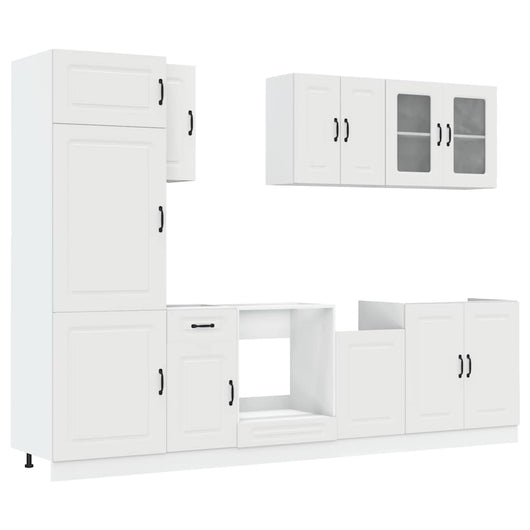 Set Mobili da Cucina 8 pz Kalmar Bianco Legno Multistrato 3314791