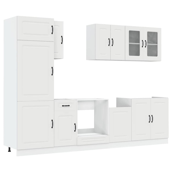 Set Mobili da Cucina 8 pz Kalmar Bianco Legno Multistrato 3314791