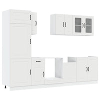 vidaXL Set Mobili da Cucina 8 pz Kalmar Bianco Legno Multistrato