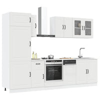 vidaXL Set Mobili da Cucina 8 pz Kalmar Bianco Legno Multistrato