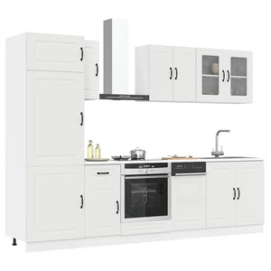 vidaXL Set Mobili da Cucina 8 pz Kalmar Bianco Legno Multistrato