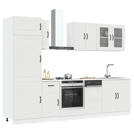Set Mobili da Cucina 8 pz Kalmar Bianco Legno Multistrato 3314791