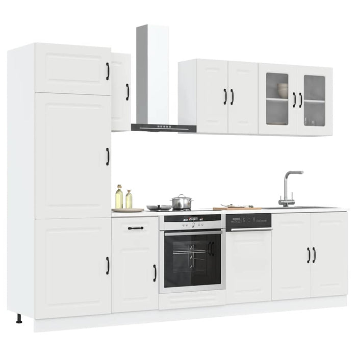 Set Mobili da Cucina 8 pz Kalmar Bianco Legno Multistrato 3314791
