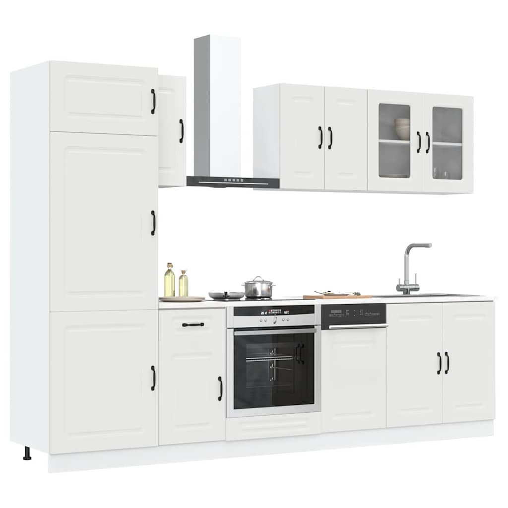 Set Mobili da Cucina 8 pz Kalmar Bianco Legno Multistrato 3314791