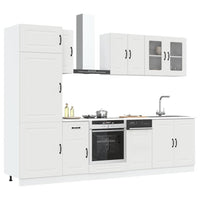 Set Mobili da Cucina 8 pz Kalmar Bianco Legno Multistrato 3314791