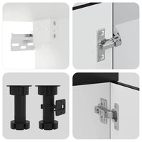 Set Mobili da Cucina 8 pz Kalmar Neri Legno Multistrato 3314792