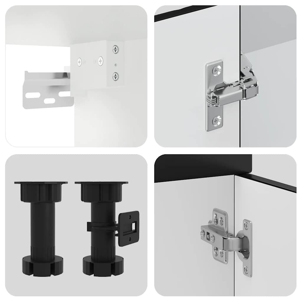 vidaXL Set Mobili da Cucina 8 pz Kalmar Neri Legno Multistrato