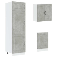 Set Mobili da Cucina 8 pz Kalmar Grigio Cemento in Truciolato