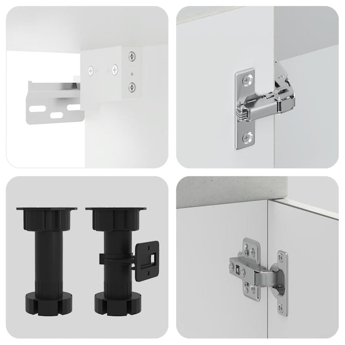 Set Mobili da Cucina 8 pz Kalmar Grigio Cemento in Truciolato 3314795