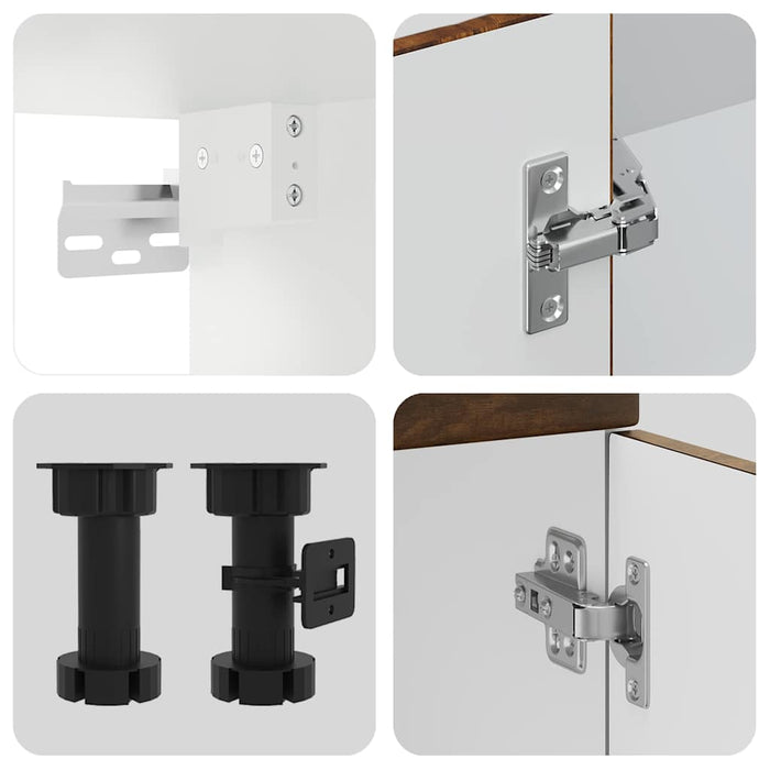 Set Mobili da Cucina 8 pz Kalmar Rovere Fumo Legno Multistrato 3314796