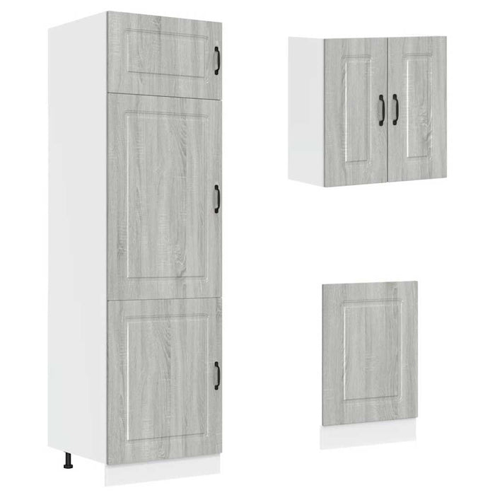 Set Mobili da Cucina 8 pz Kalmar Grigio Sonoma in Truciolato 3314797