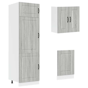 Set Mobili da Cucina 8 pz Kalmar Grigio Sonoma in Truciolato