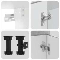 Set Mobili da Cucina 8 pz Kalmar Grigio Sonoma in Truciolato 3314797