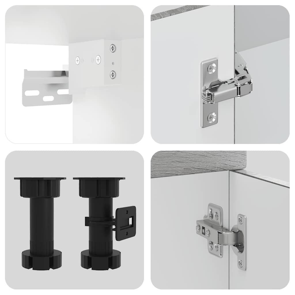 Set Mobili da Cucina 8 pz Kalmar Grigio Sonoma in Truciolato