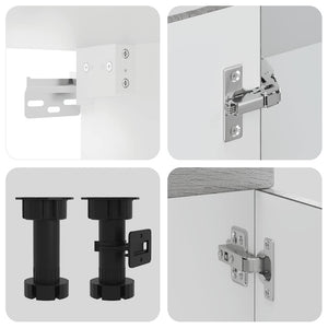 Set Mobili da Cucina 8 pz Kalmar Grigio Sonoma in Truciolato 3314797