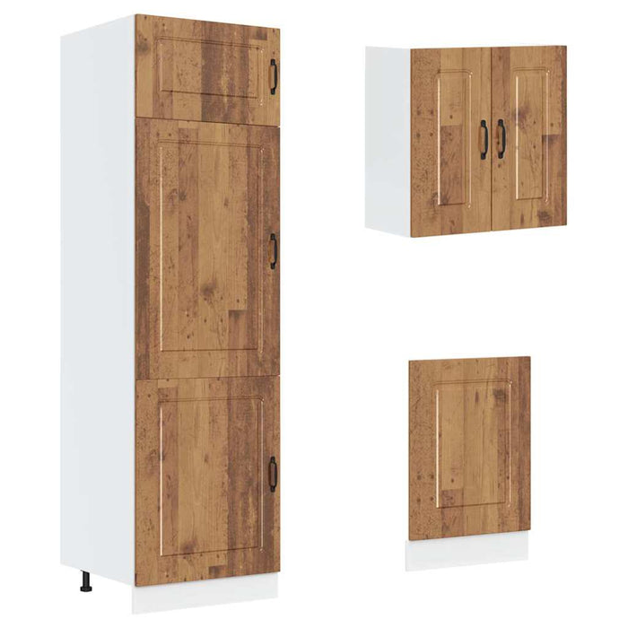 Set Mobili da Cucina 8 pz Kalmar Legno Vecchio in Truciolato 3314799