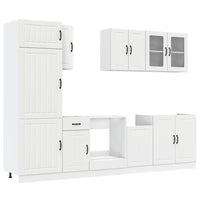 Set Mobili da Cucina 8 pz Lucca Bianco Legno Multistrato 3314801