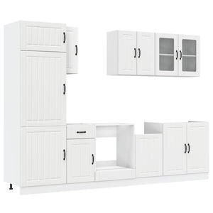 vidaXL Set Mobili da Cucina 8 pz Lucca Bianco Legno Multistrato