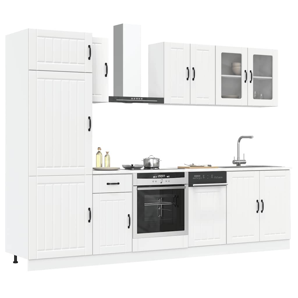 vidaXL Set Mobili da Cucina 8 pz Lucca Bianco Legno Multistrato